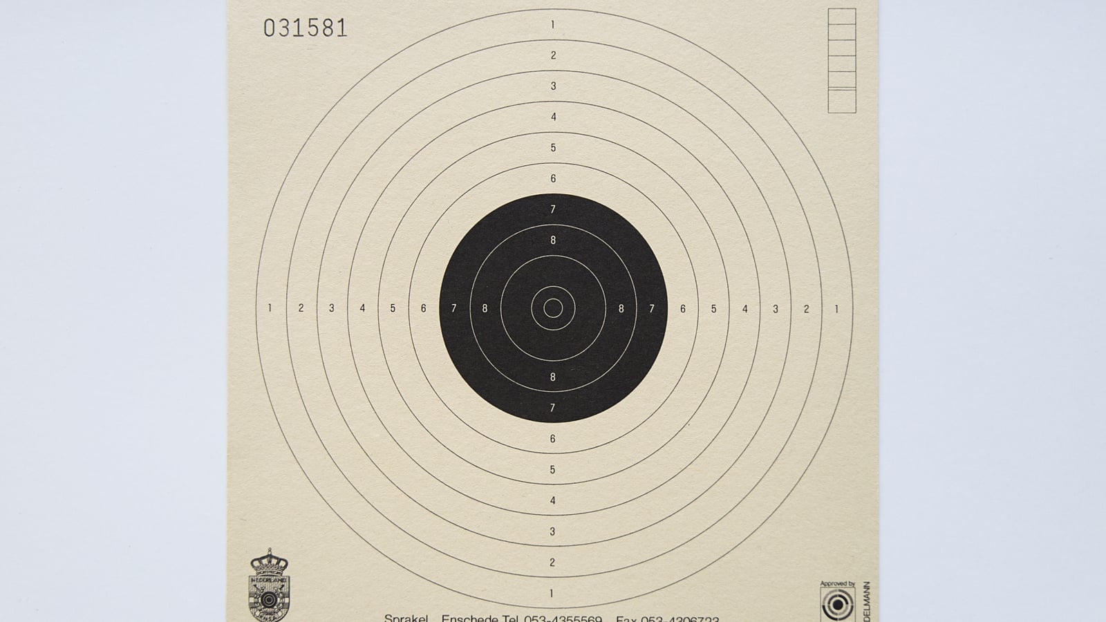 Cible papier officielle de tir sportif, à cercles concentriques, homologuée ISSF